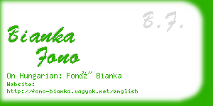 bianka fono business card